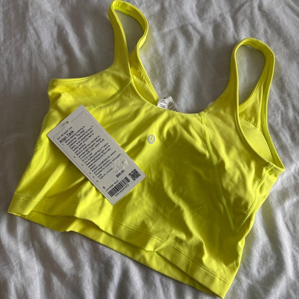 89 ๐๐ Lululemon Align Tank - Electric Lemon - Picture 7 of 8